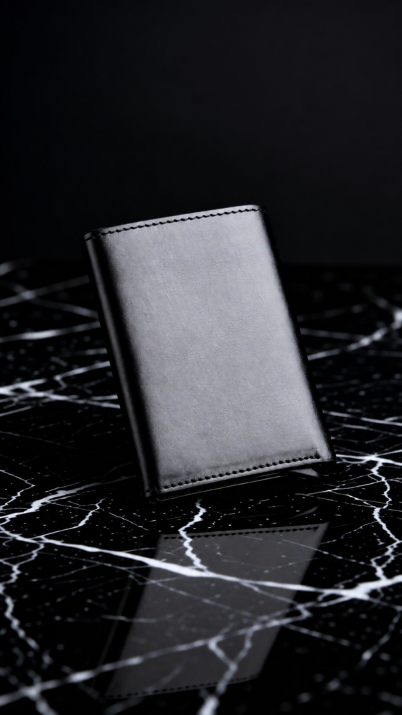 Premium Genuine Leather Trifold Wallet with Automatic Pop-up Card Holder