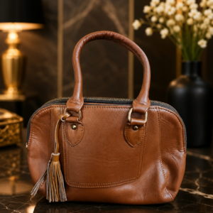 Sunshine Brown Leather Handbag 🤎
