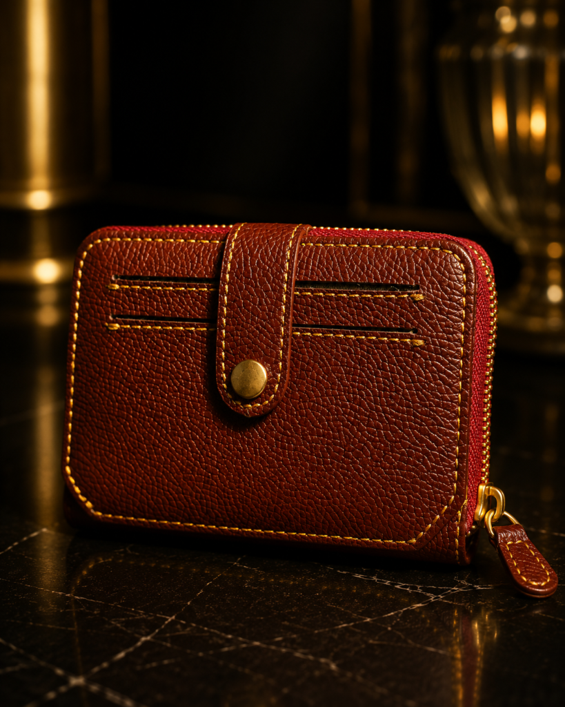 Norlux Premium Chestnut Brown Zip Wallet